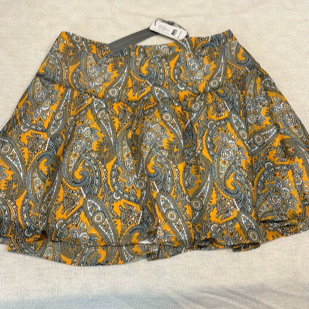 Orange printed skirt